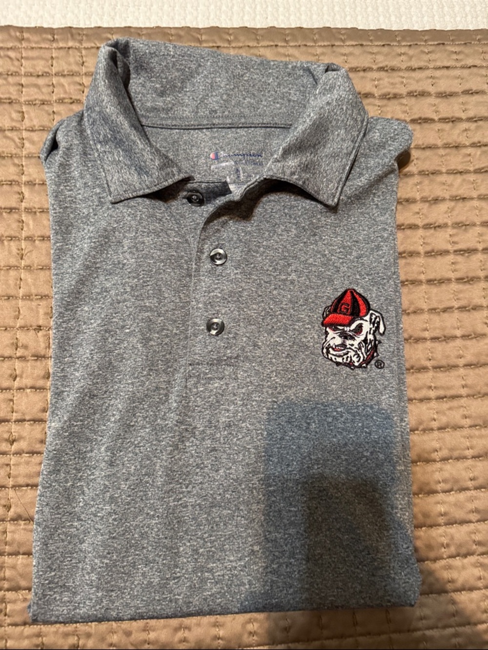 Champion Gray Georgia Bulldogs polo shirt